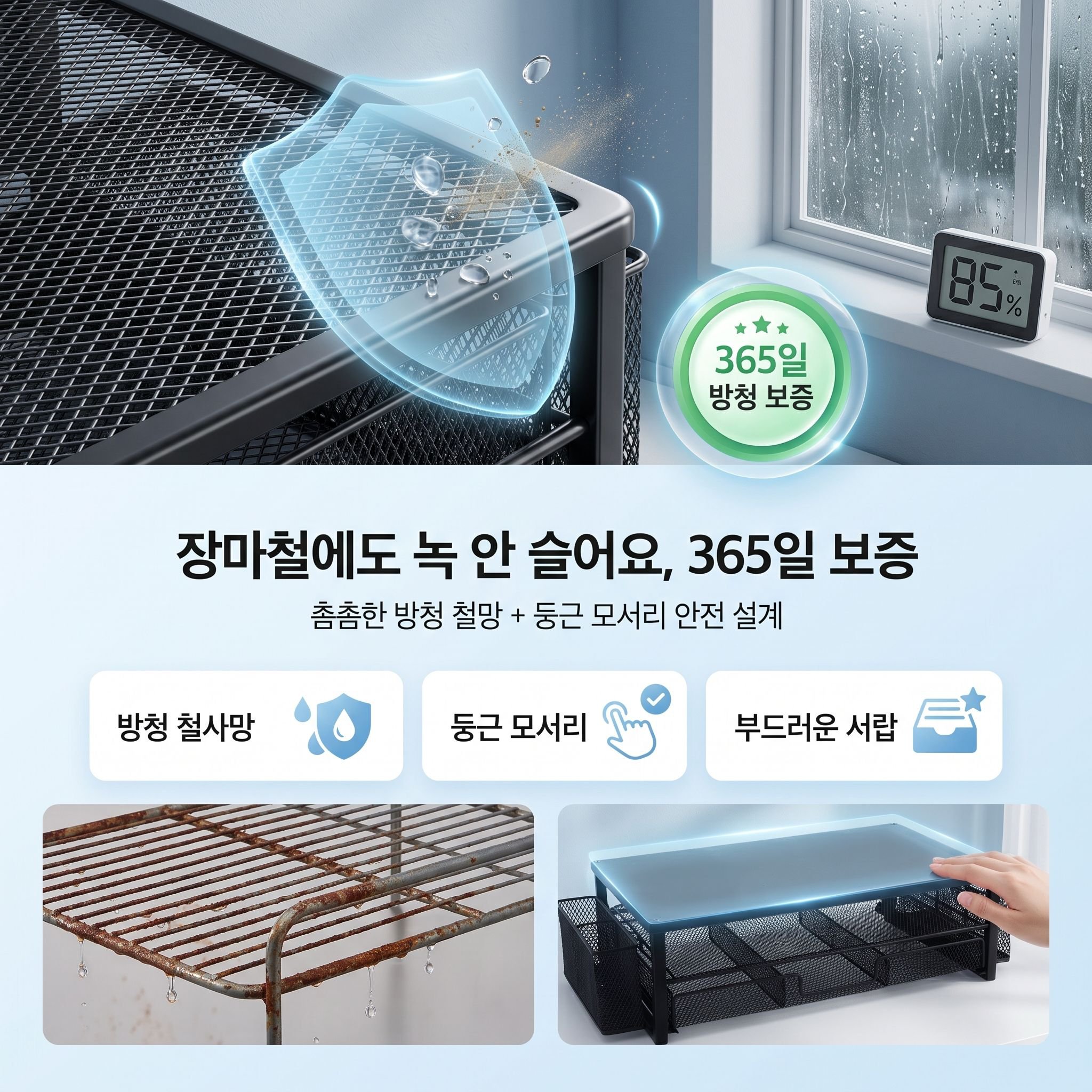 2단 책상 정리 선반