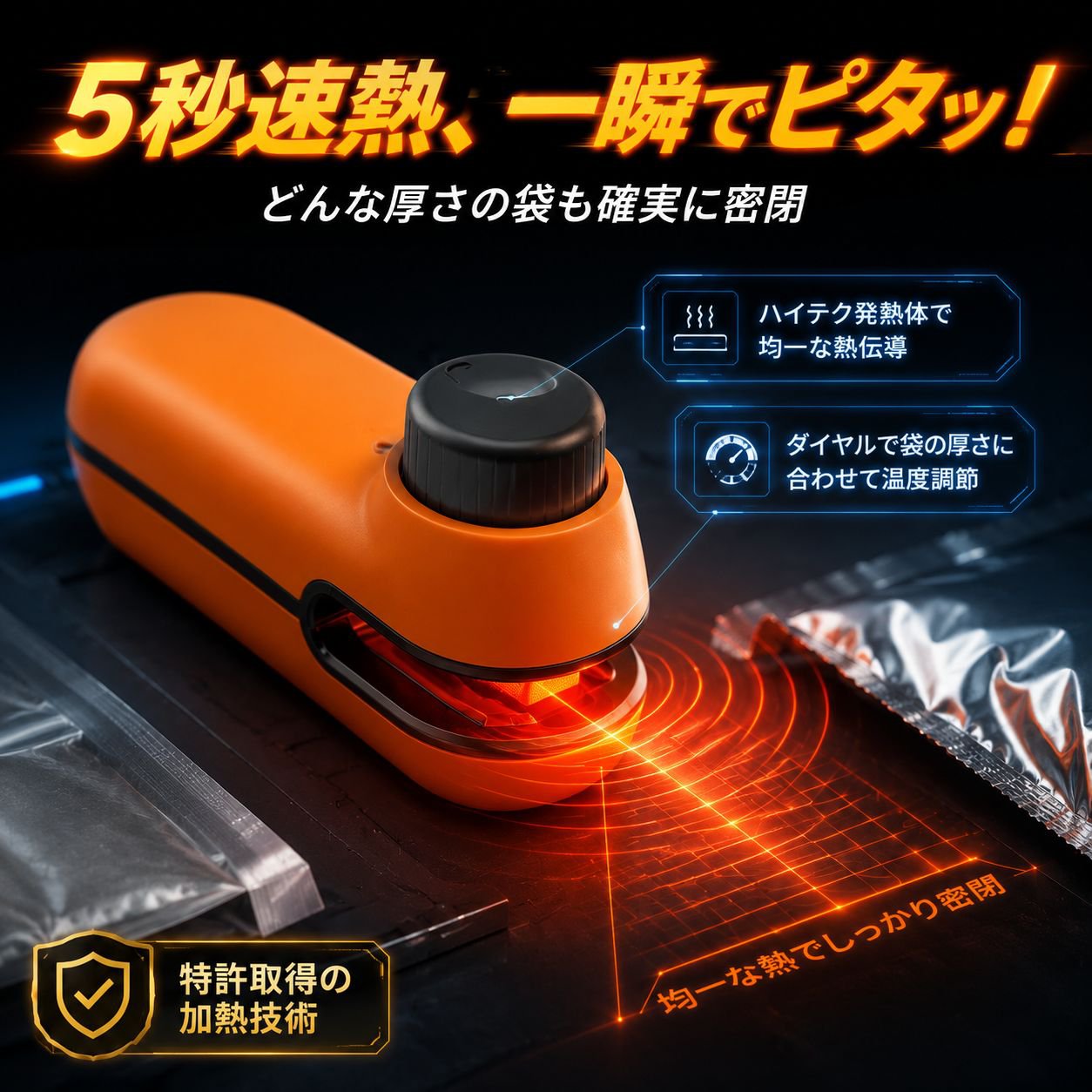 コンパクト携帯シーリングマシン