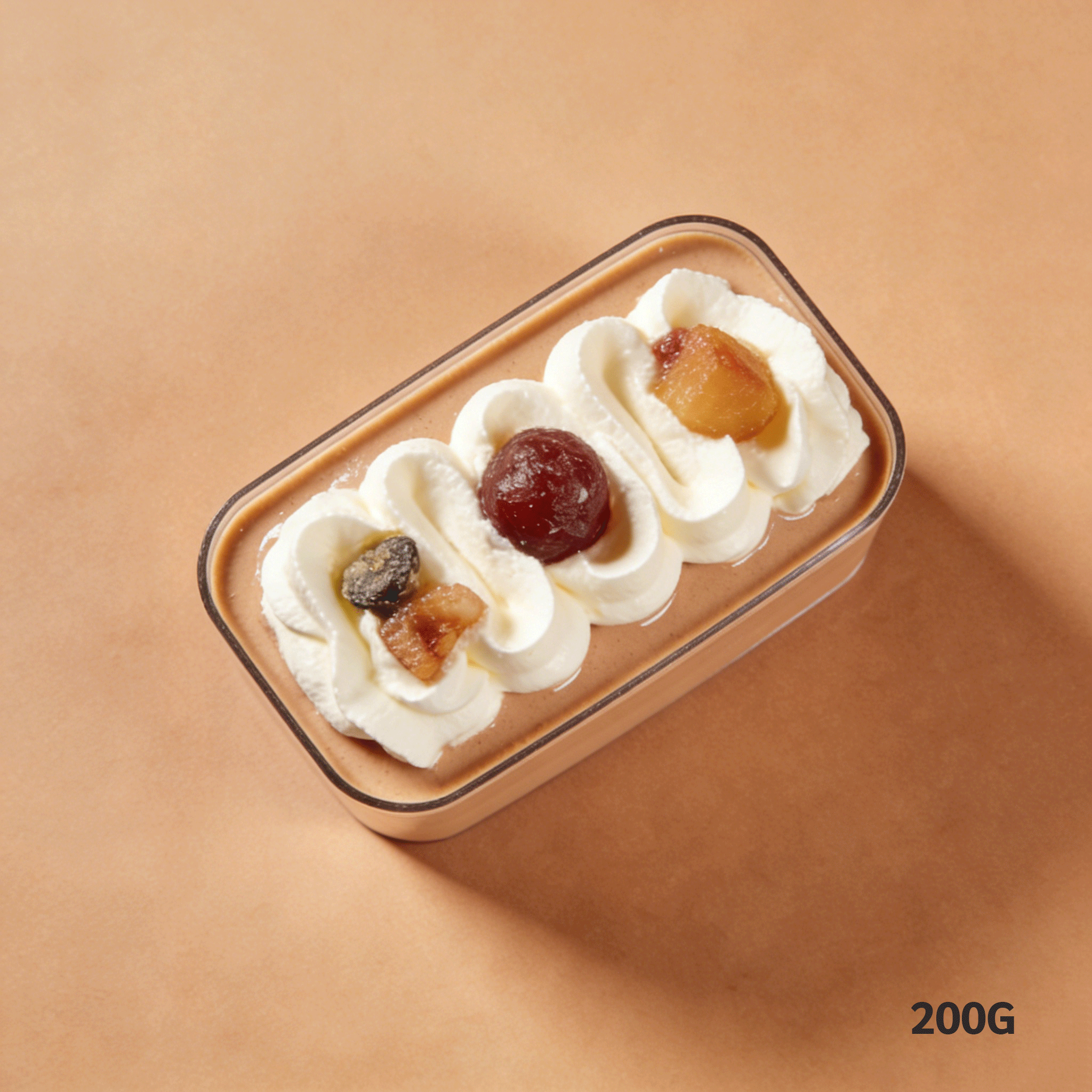 Close-Up of Creamy Mousse Mini Cake