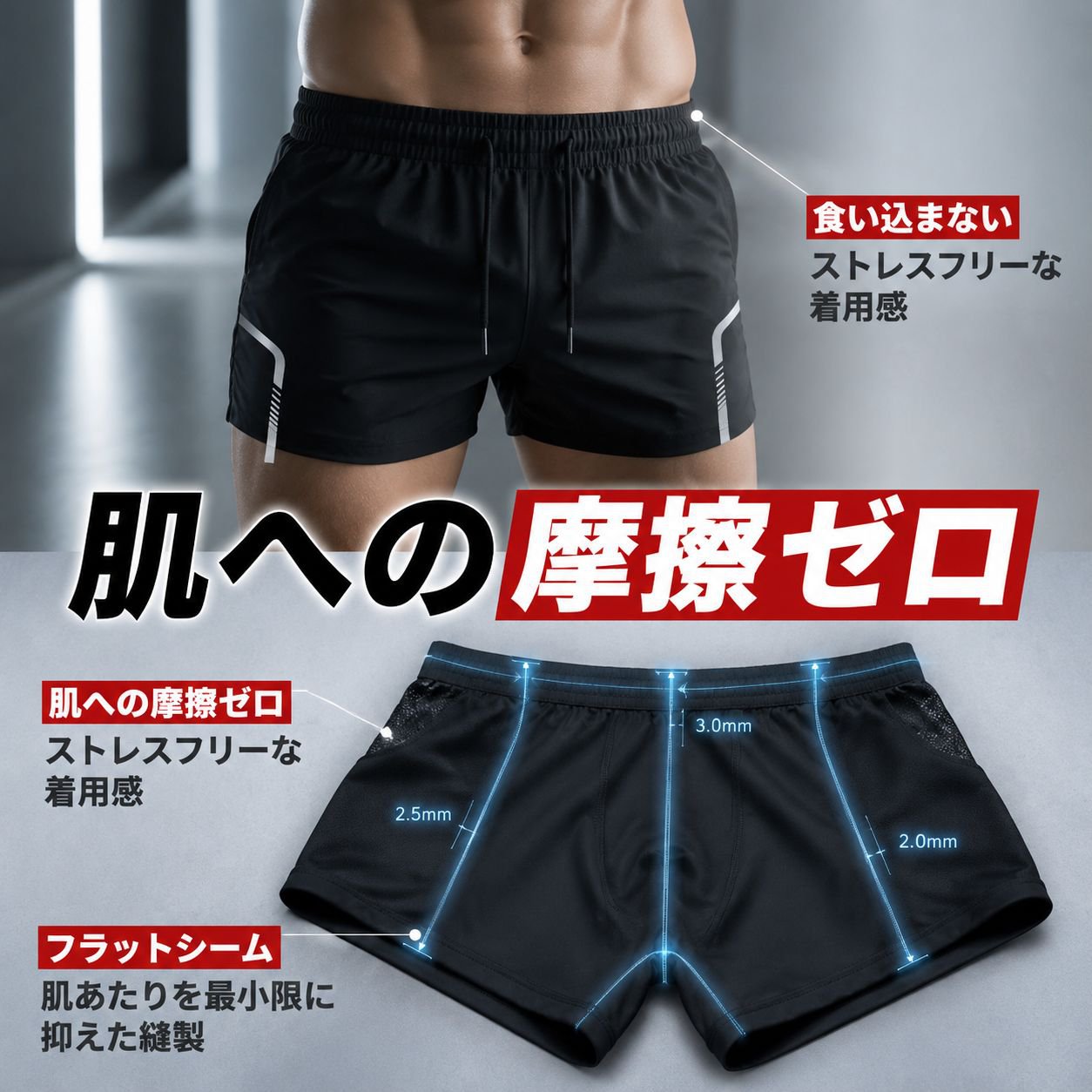 メンズ速乾スポーツウェアセット ランニングジムTシャツ＋ショーツ2点セット