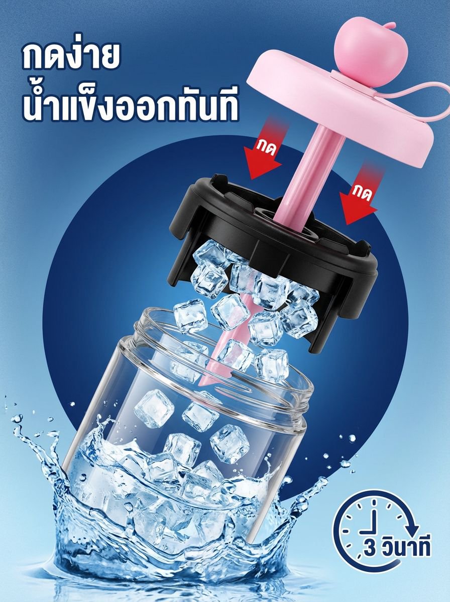 อุปกรณ์คั้นน้ำผลไม้แบบ 3-in-1 ใช้งานง่าย