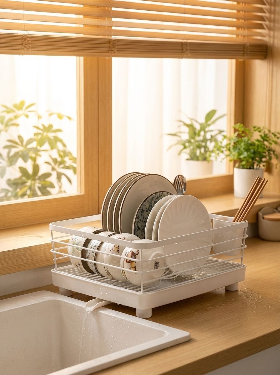 日本製キッチン食器ラックの全体画像