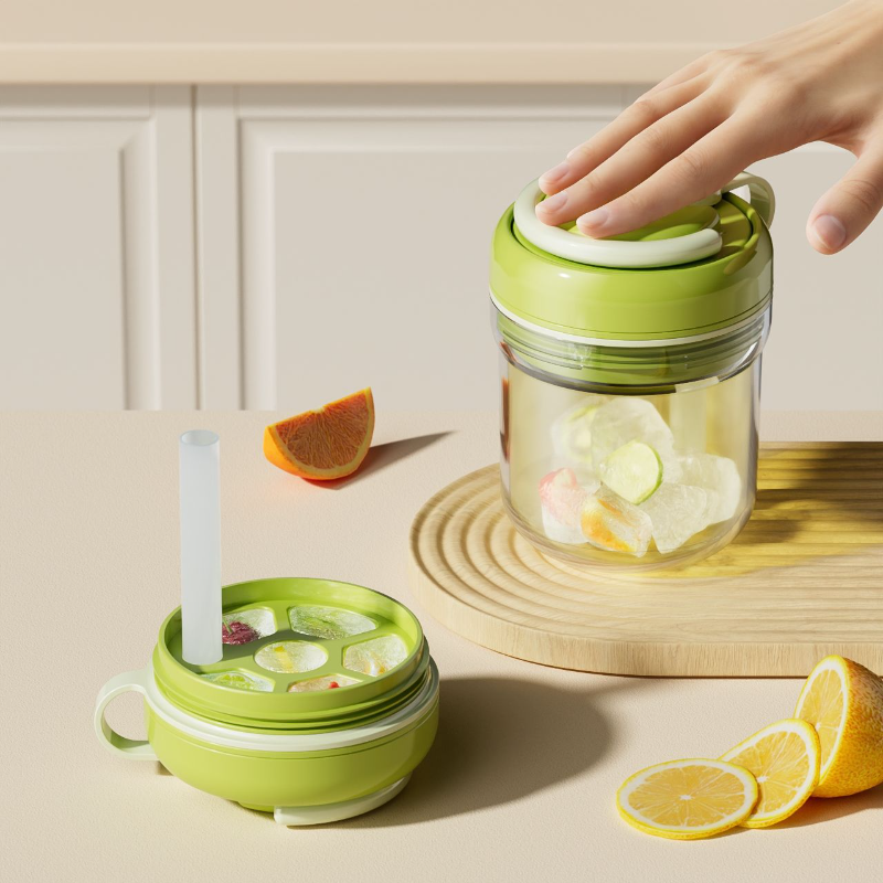 便攜式三合一冰格杯，輕鬆暢飲清涼飲品