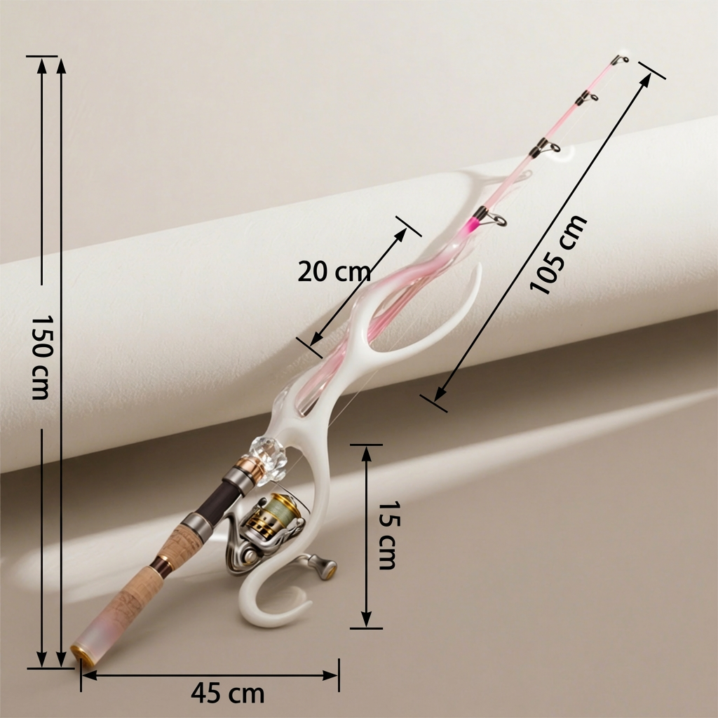 Caña de pescar de carbono plegada para transporte fácil