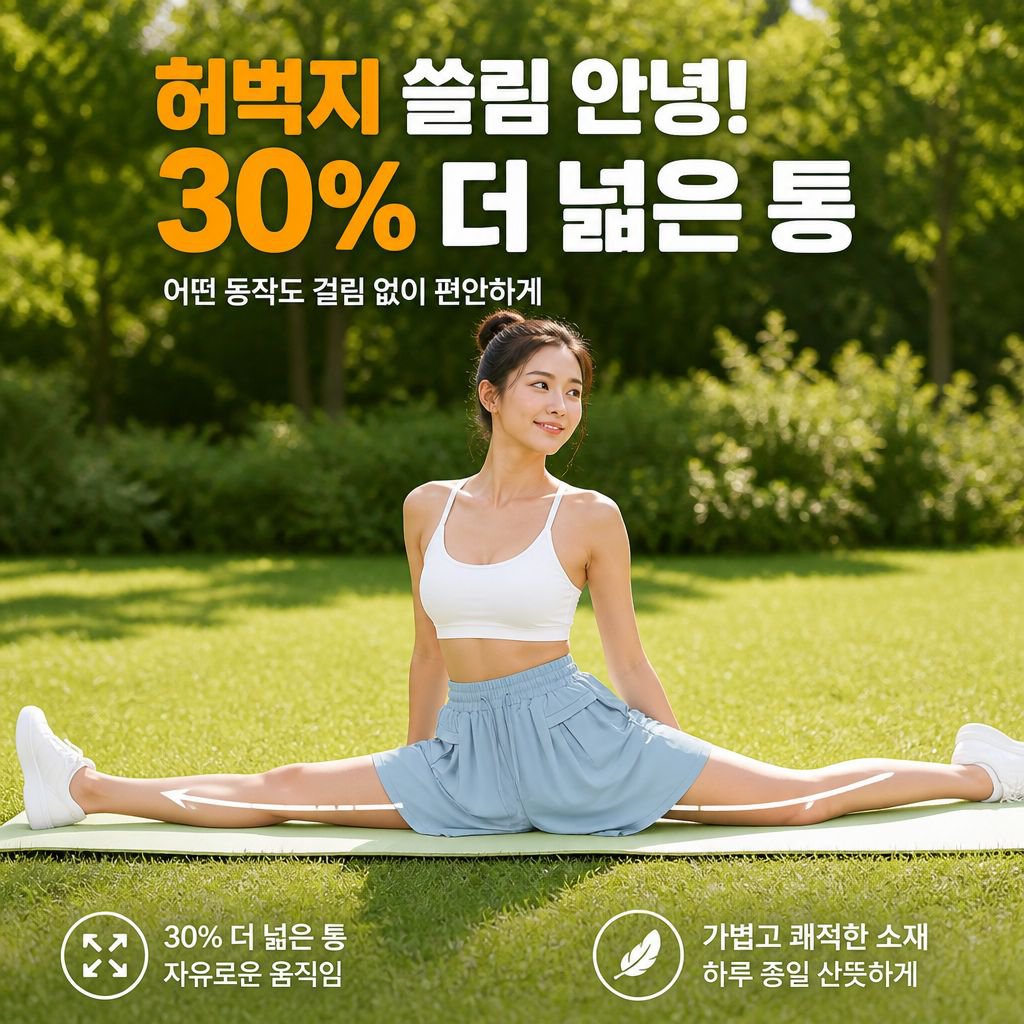 여성 루즈핏 피트니스 반바지