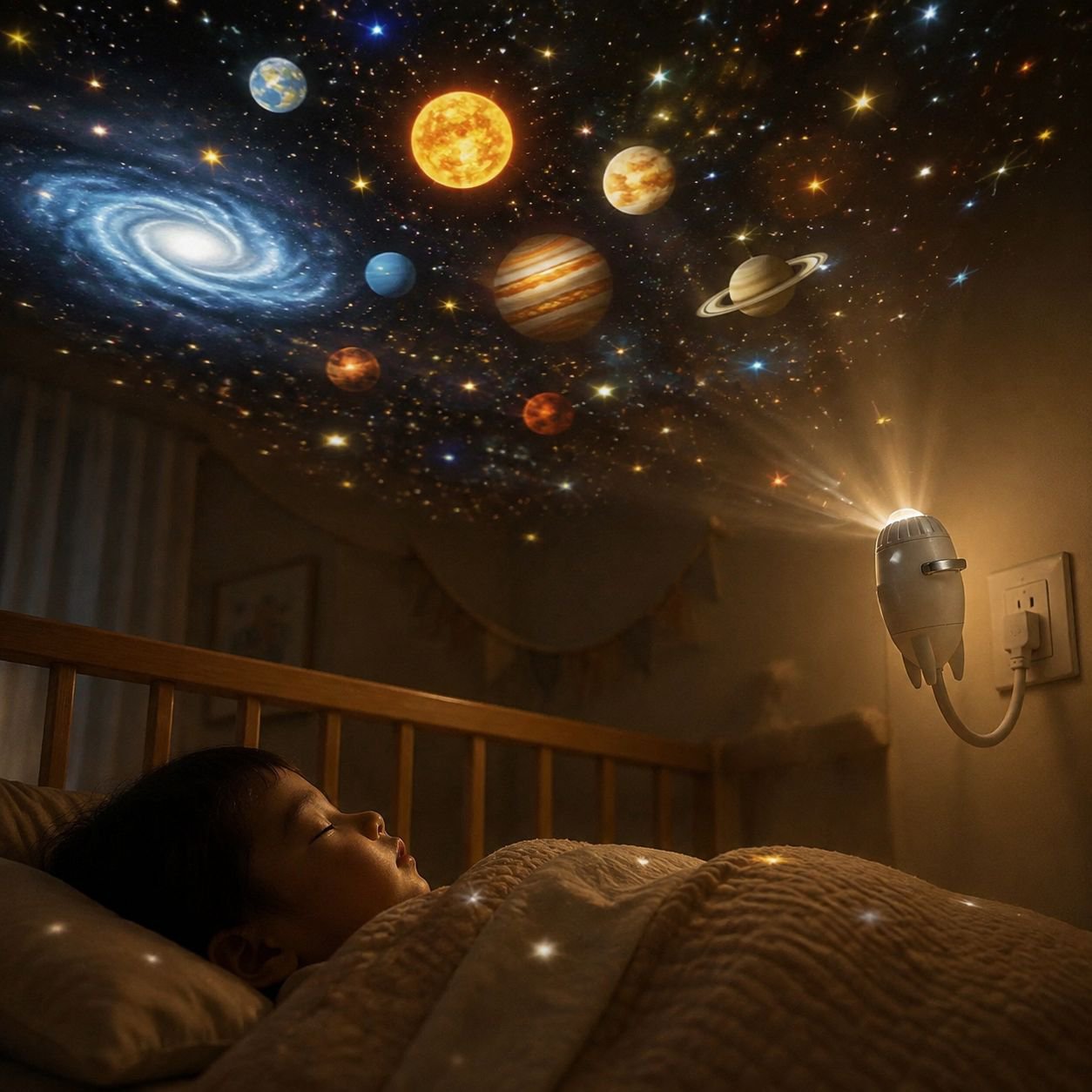 星空プロジェクターナイトライト、銀河、星空、土星の環、ブラックホール装飾カーライト、USB寝室アンビエントライト