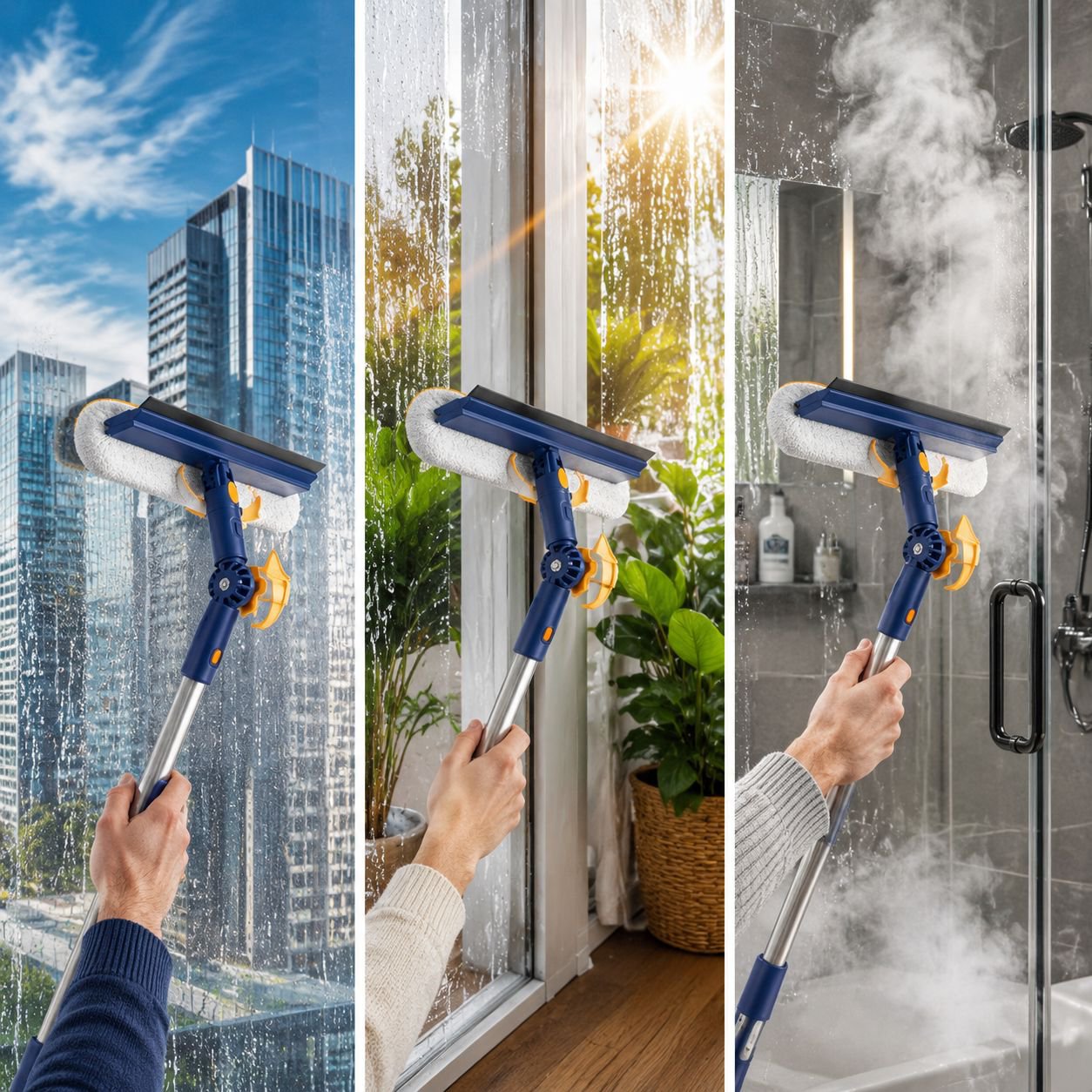 Multifunctional Telescopic Window Cleaning Brush
