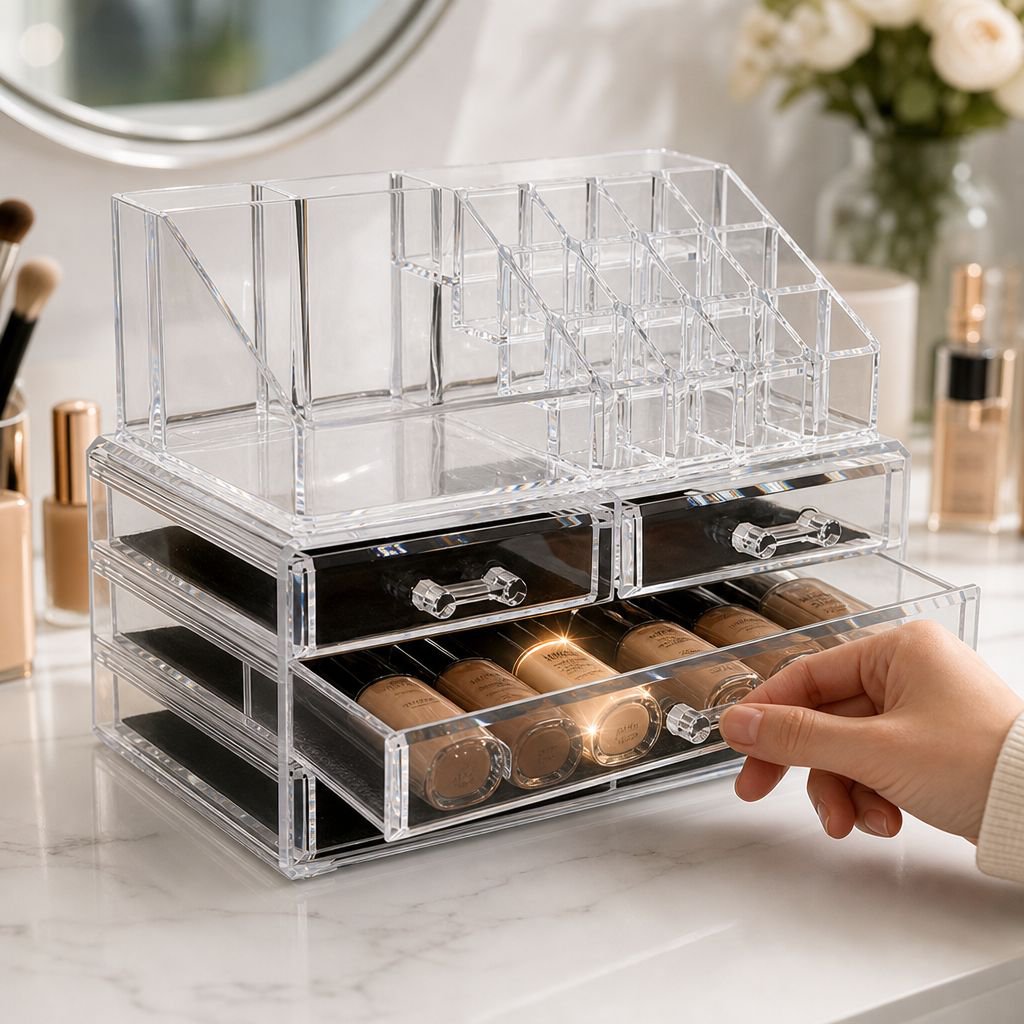 Travel-friendly cosmetic organizer bag