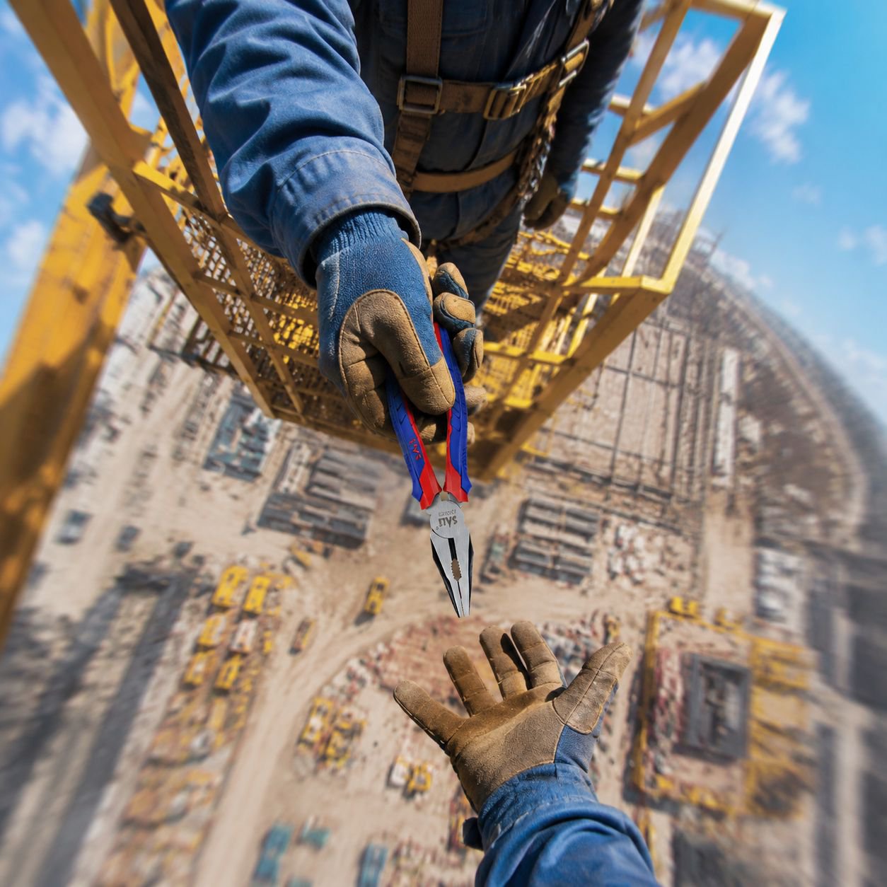 Fine wire cutting with Sali needle nose pliers
