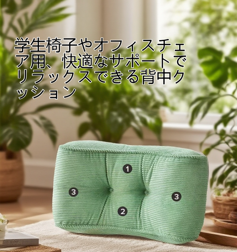 高反発素材のオフィスチェア腰サポートクッション