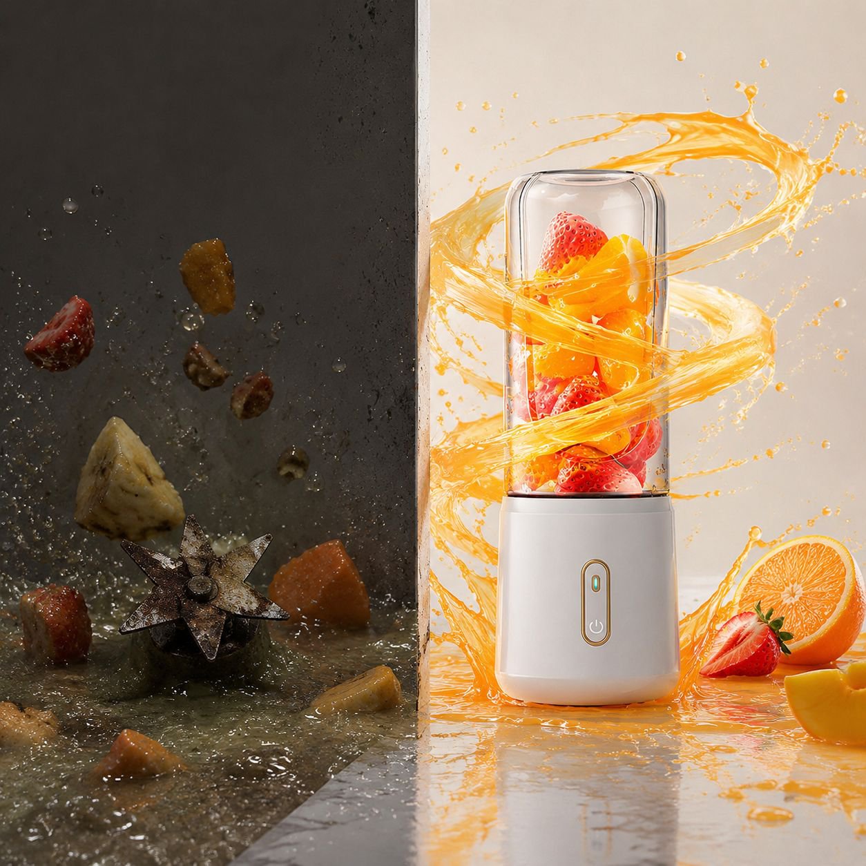 Rechargeable portable blender for travel