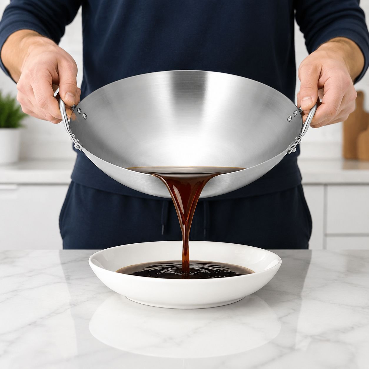 Restaurant cookware thick stainless steel frying pan