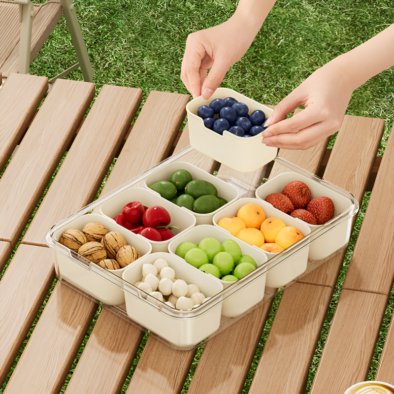Caja de picnic multifuncional con cubiertos