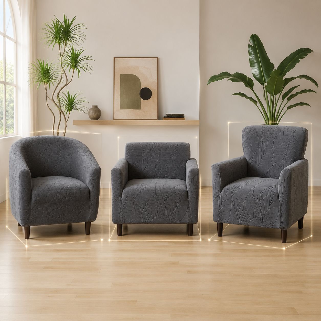 Sofastuhlbezug schützt das Sofa in einer kleinen Wohnung