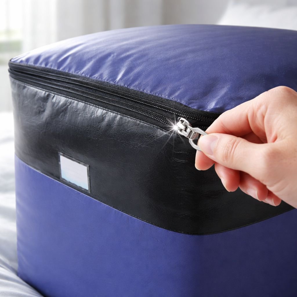 Durable storage bag for bedding and blankets