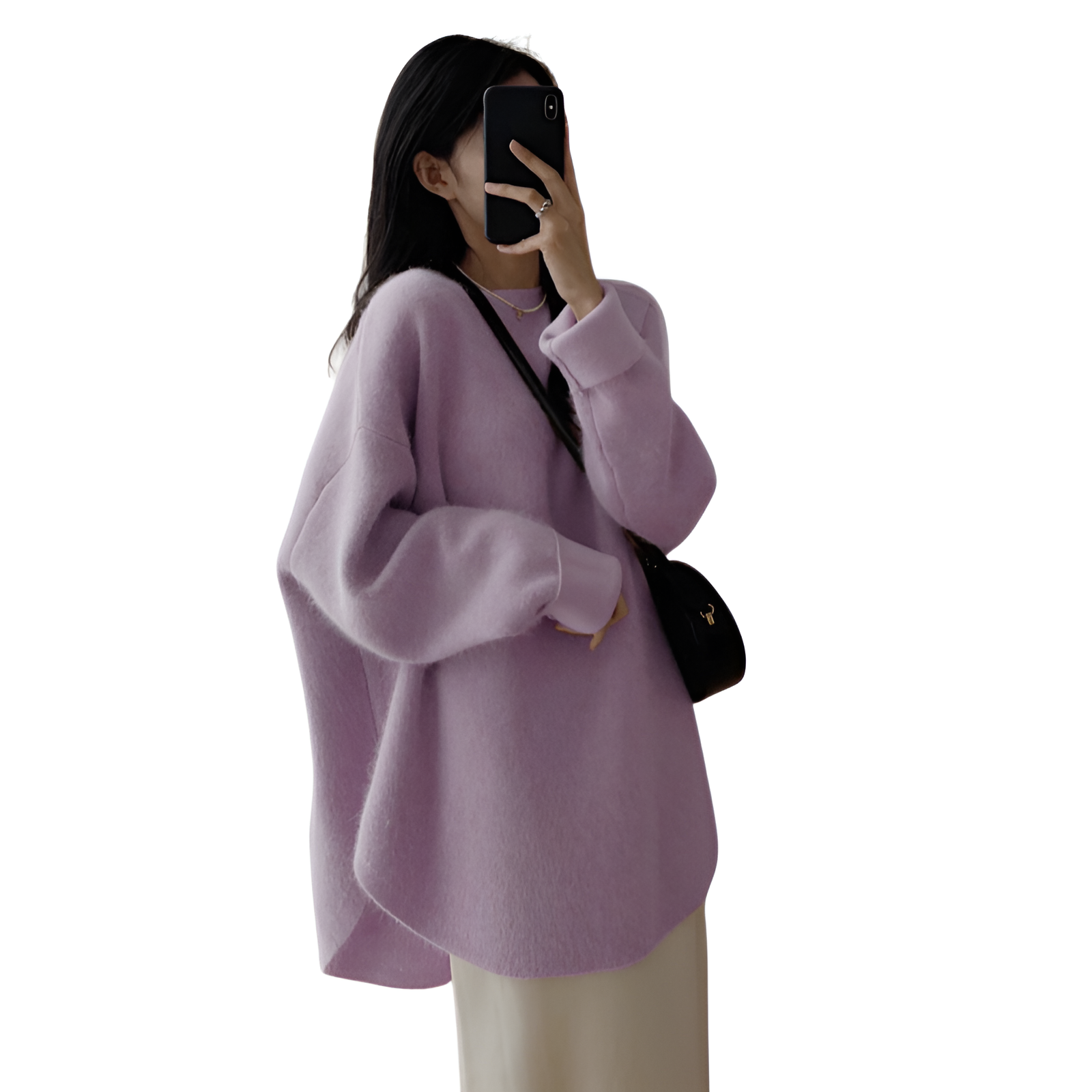 秋冬新作 韓国風シンプル長袖セーター 女性用 ゆる感スリム効果