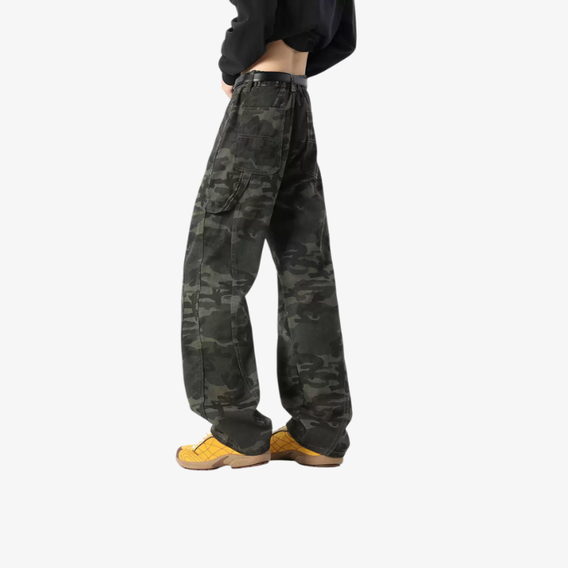 남성 기모 카모 팬츠 전체 이미지