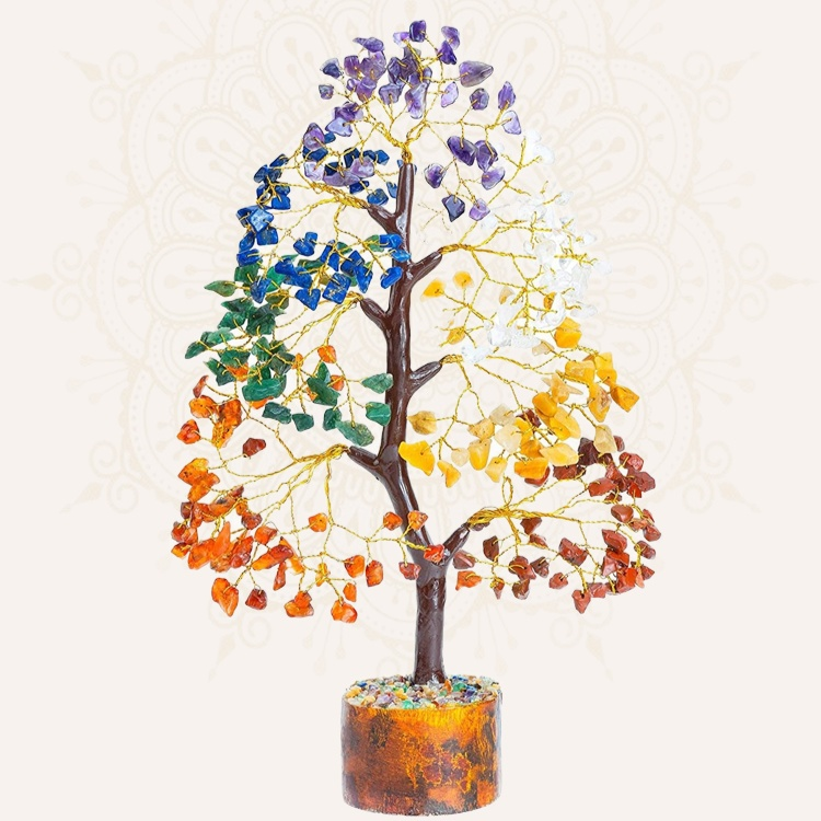 天然クリスタルツリーのホームデコレーション