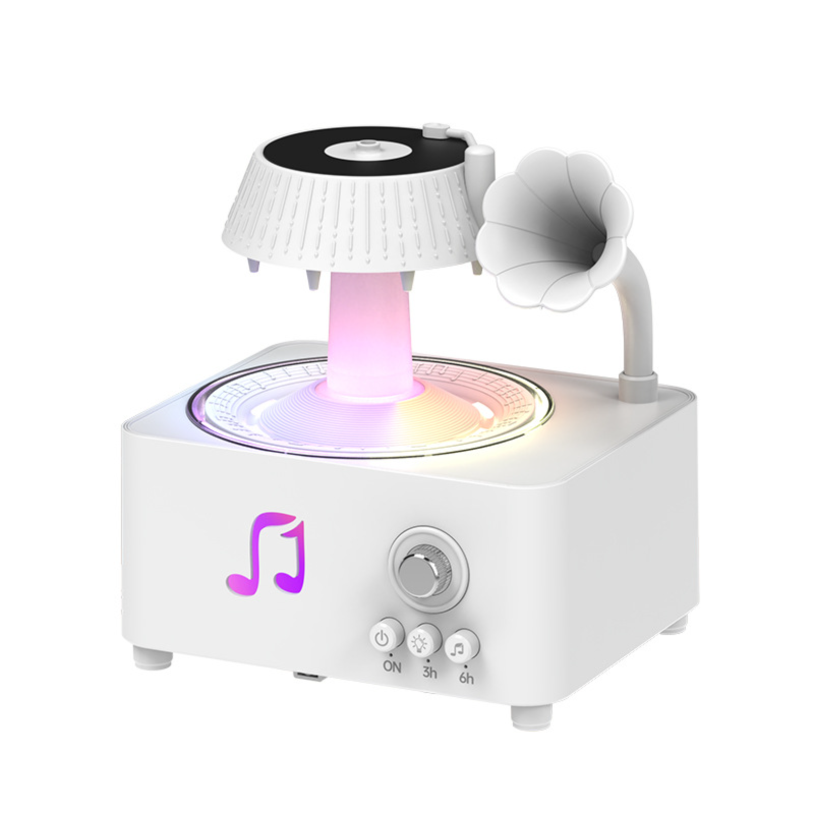 Retro phonograph raindrop aroma diffuser remote control seven-color ambient light home essential oil
