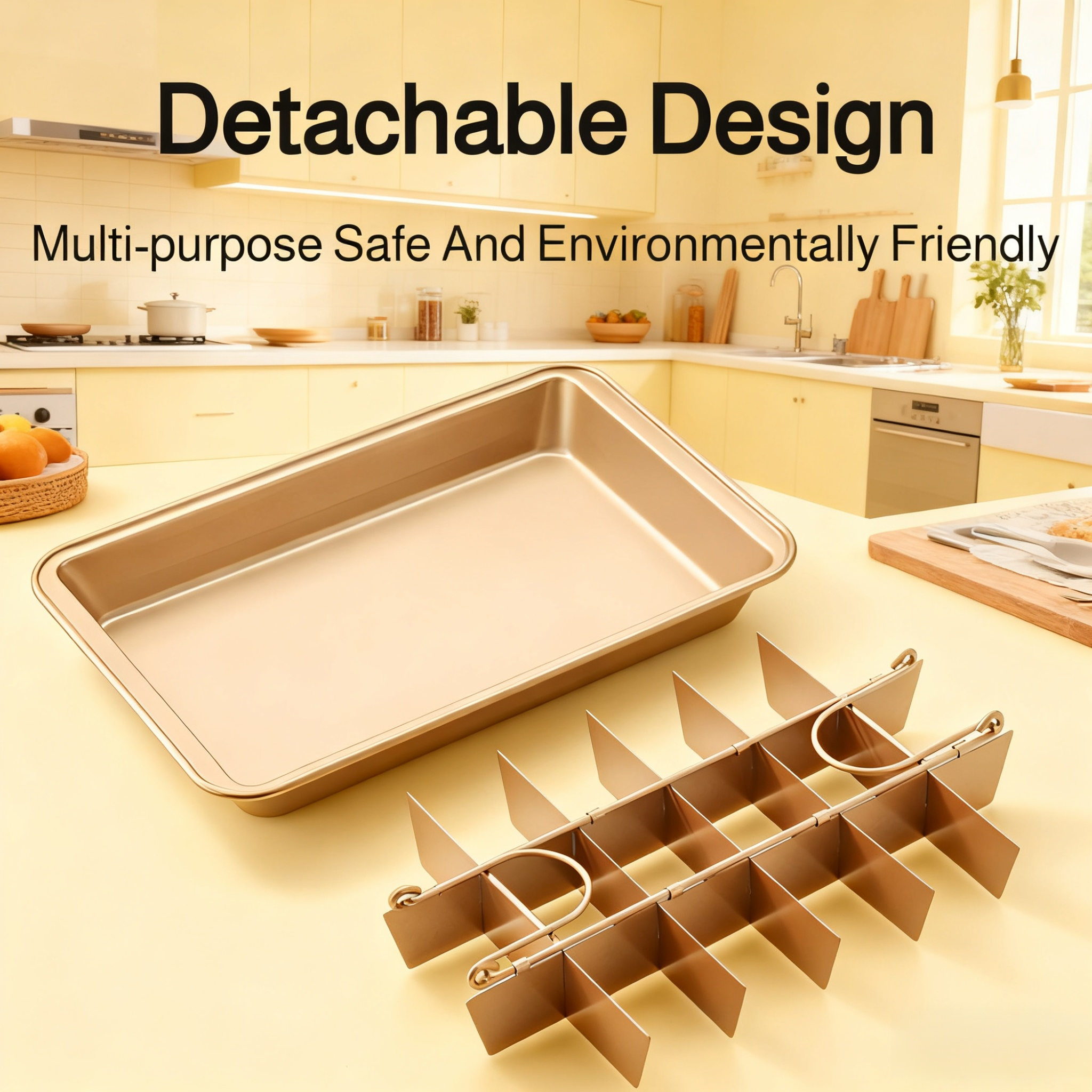 Square Non-stick Thickened Cake Pan Baking Tray