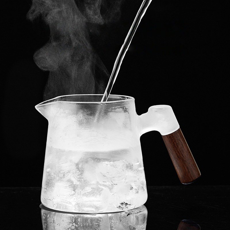 Juego de tetera de vidrio de borosilicato alto 