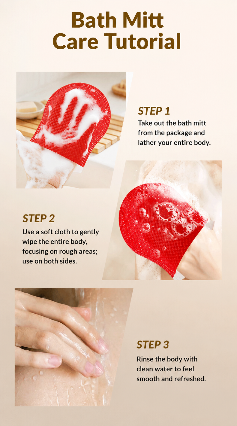 JMY skin-softening exfoliating towel packaging