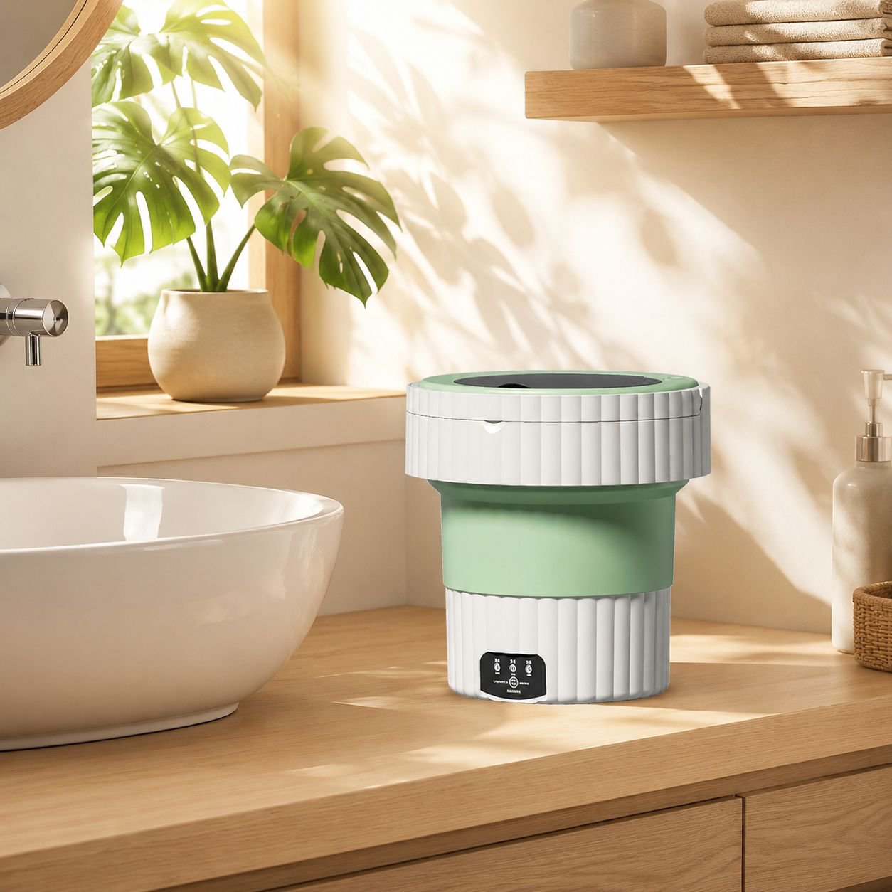 Portable Folding Mini Washing Machine for Underwear - Home Use