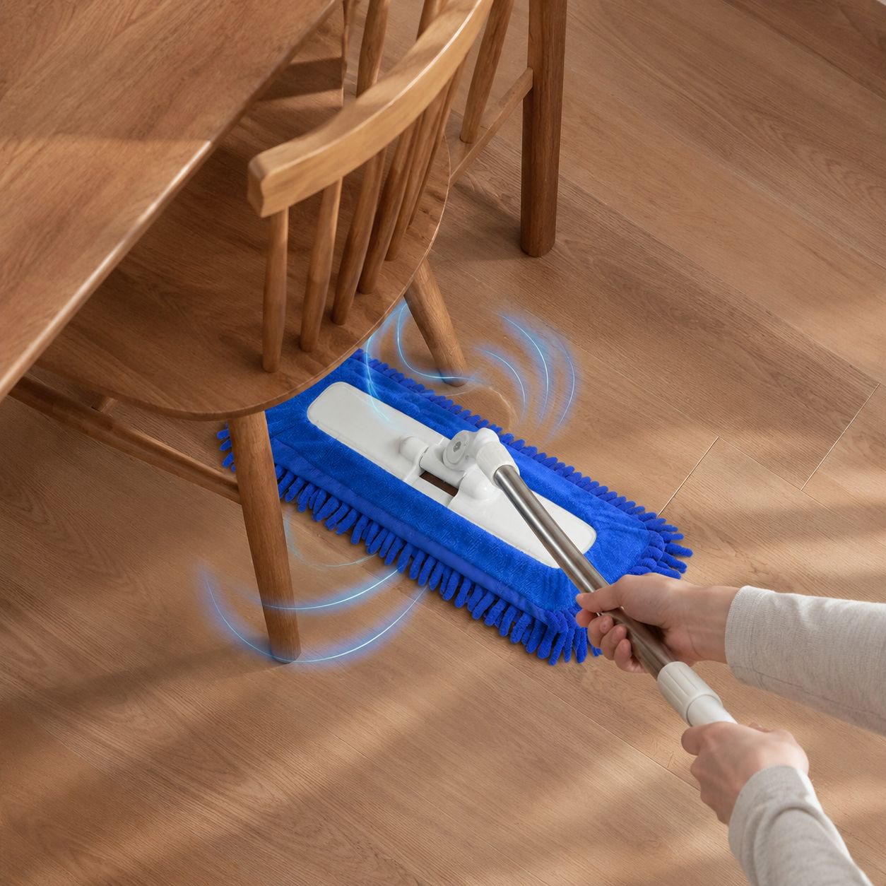 Wide area cleaning mop for home and office