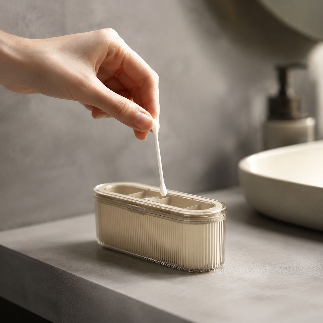 Staubdichte transparente Aufbewahrungsbox mit Deckel für Make-up-Pinsel