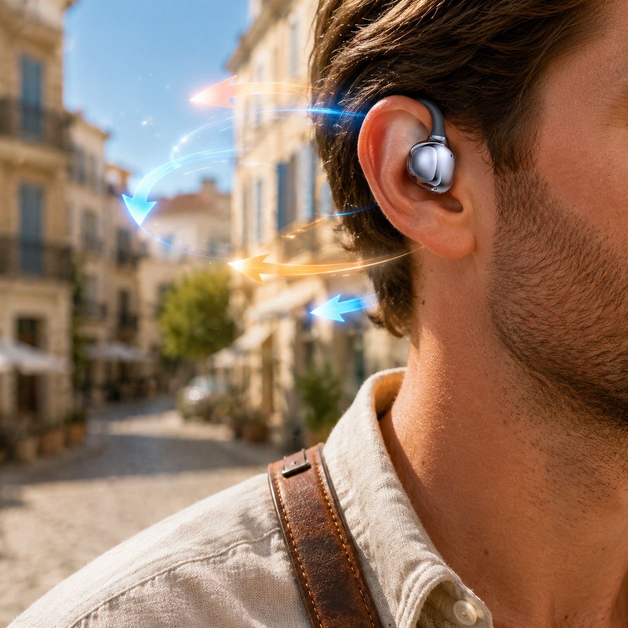 Compact AI translator earphone for global meetings