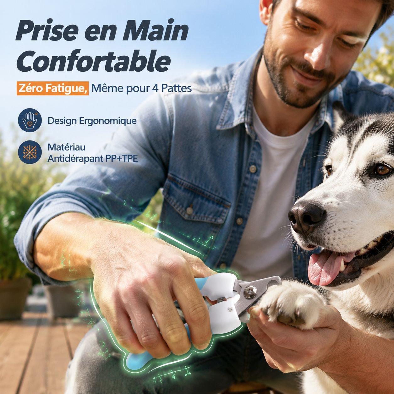 Kit coupe-ongles pour chats et chiens, avec lime en acier inoxydable