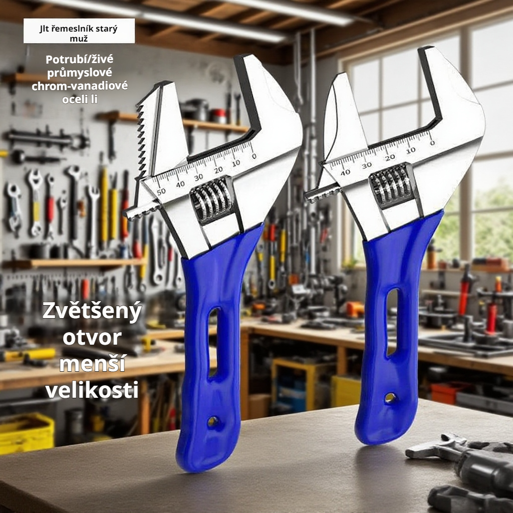 Krátká nastavitelná klíč na koupelnu, extra tenký