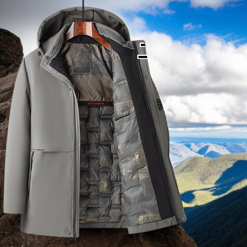 남성 비즈니스 그래핀 도톰한 보온 패딩 전면 이미지