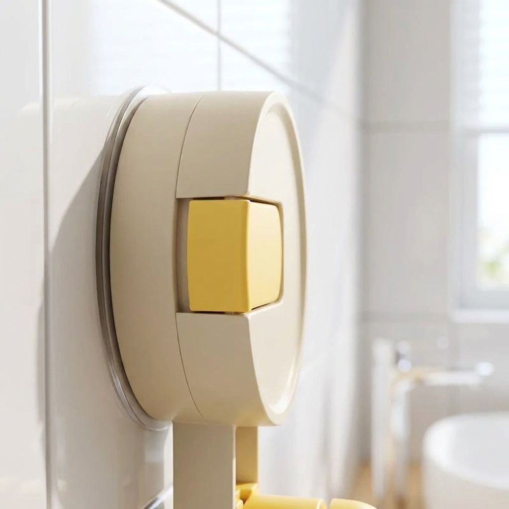 No-drill folding suction cup clothes hanger