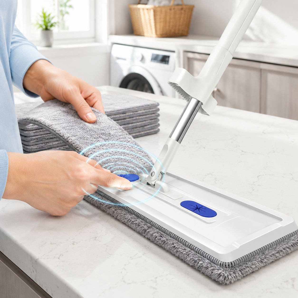 Durable cleaning mop plate with high absorbency