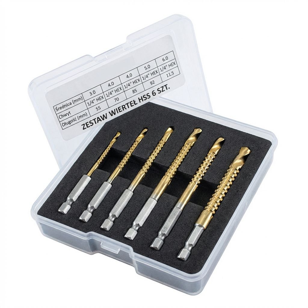 Piła do drewna z trzonkiem sześciokątnym ze stali szybkotnącej