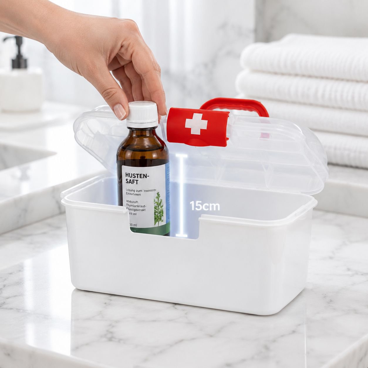 Praktische Pillenbox mit mehreren Ebenen