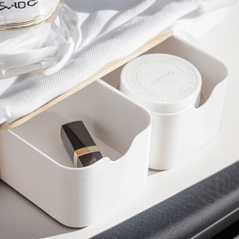 家庭用化粧品収納に最適な竹木製ボックス