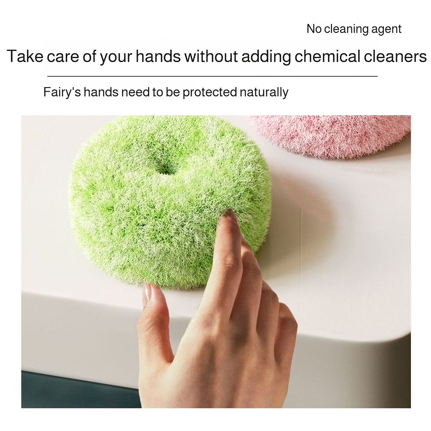 Antibacterial sink brush cleaning sinks and counters