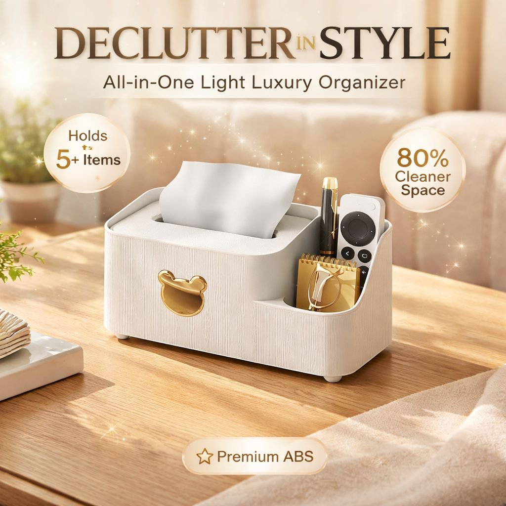 Desktop Tissue Box Organizer