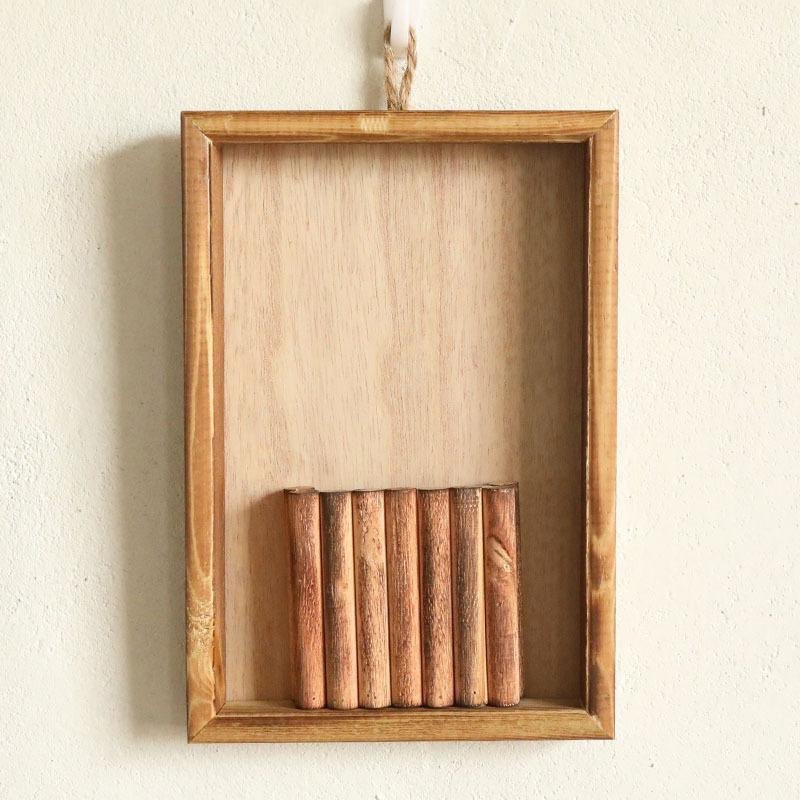 Nordic Solid Wood Photo Frame Wall Hanging for Living Room