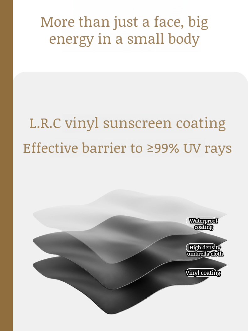 Portable Umbrella Sunscreen Vinyl Folding Mini Capsule Ultra Light Handle Finger Ring Umbrella