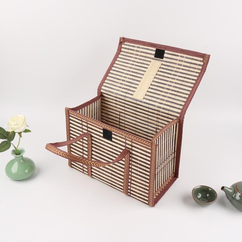 折り畳み竹藤ボックス付き