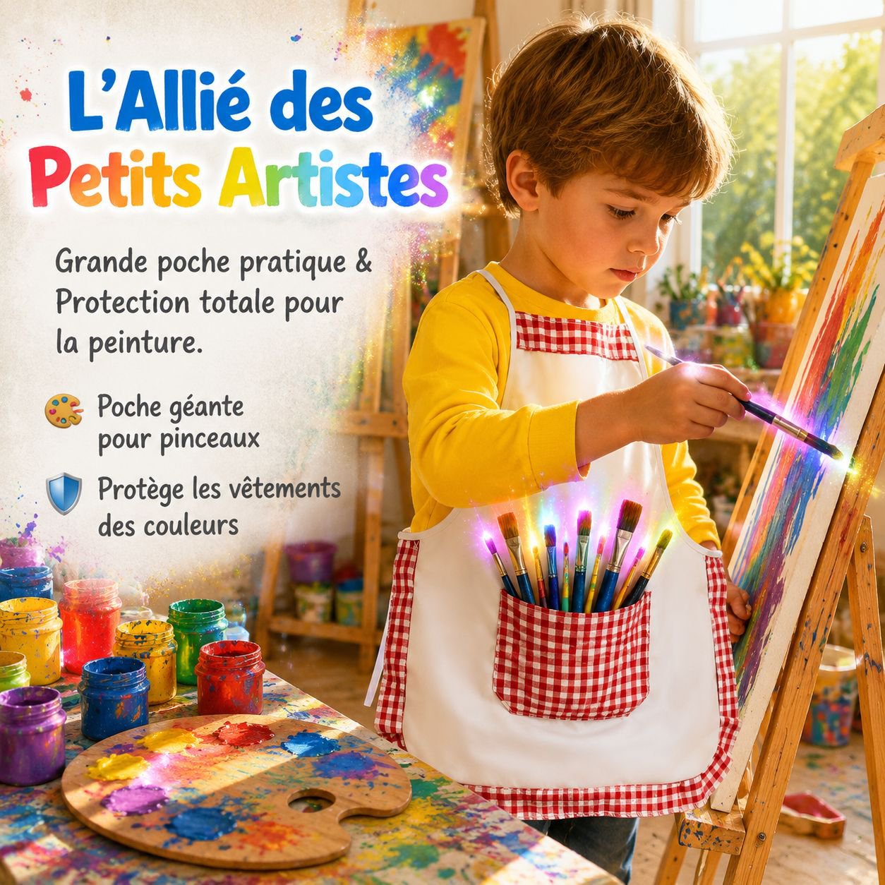 Set de costume de chef cuisinier pour enfants, adapté aux activités de pâtisserie à la maternelle