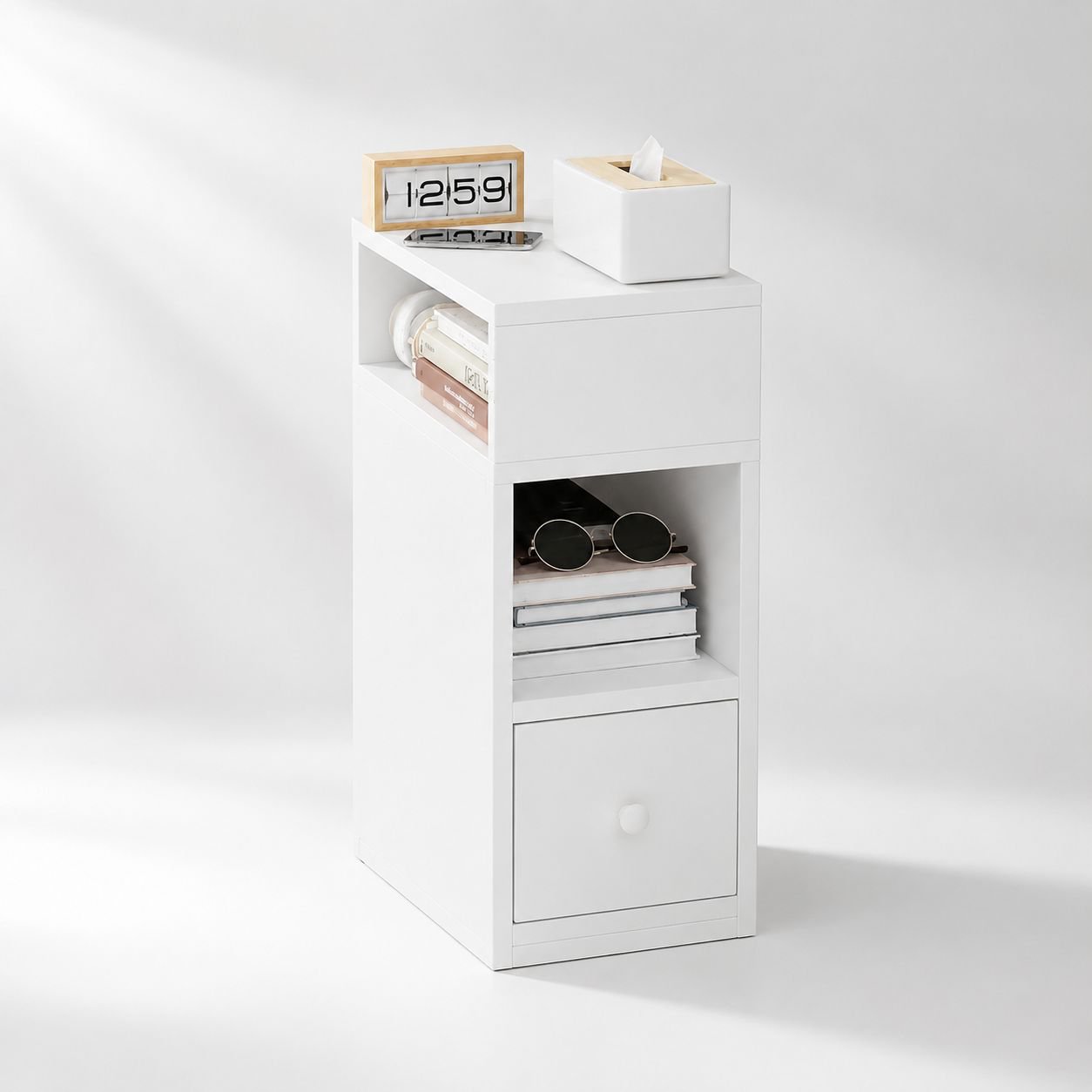 Simple Style Storage Bedside Table