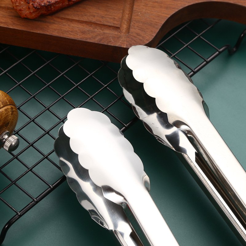 不銹鋼食物夾加厚防燙麵包夾燒烤夾