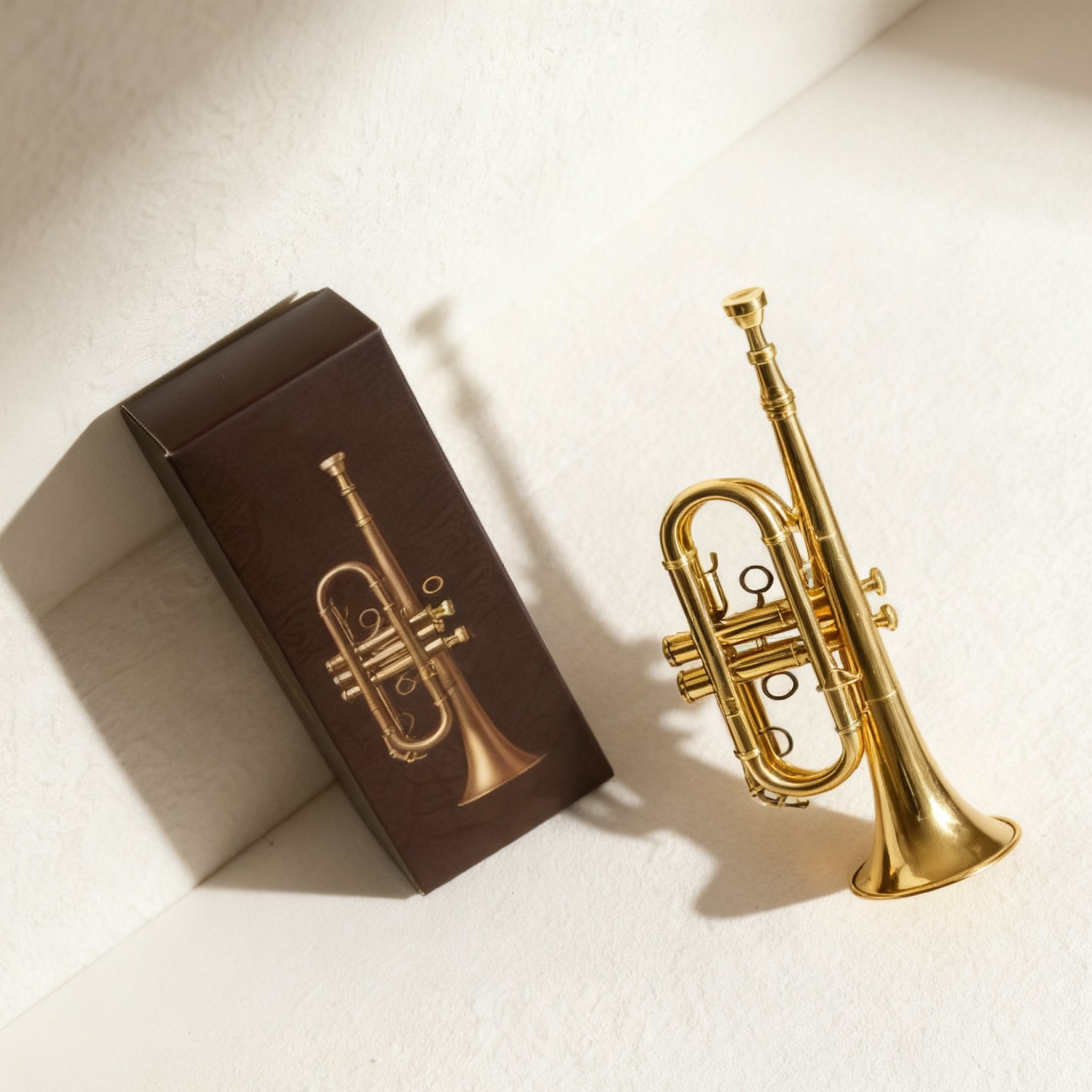 고급스러운 반짝이는 브라스 트럼펫 전면 이미지