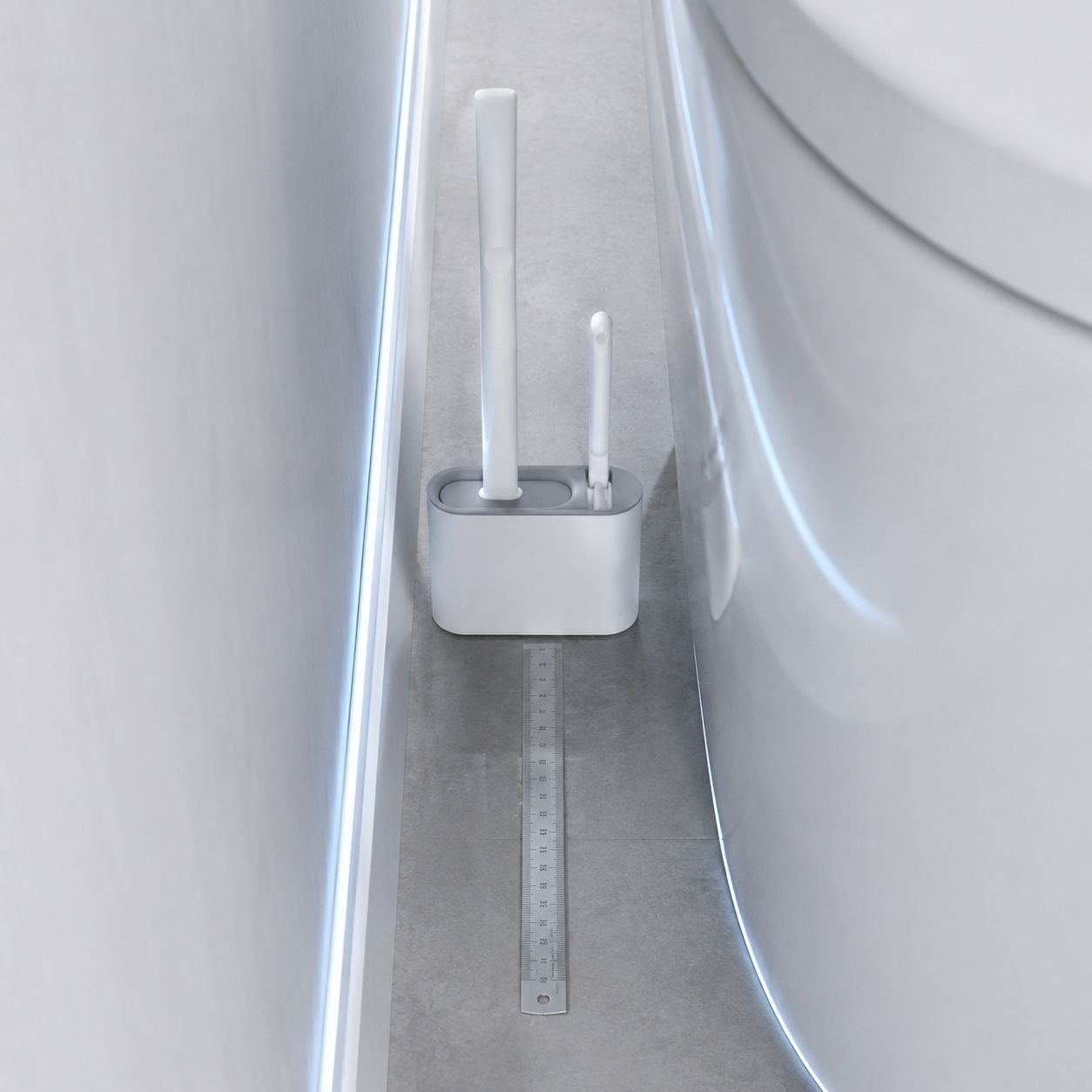 Non-scratch flexible toilet brush head
