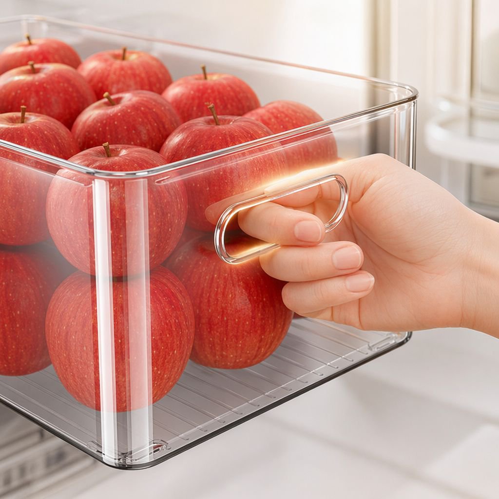 Moderne Aufbewahrungsbox für Eier, Obst und Gemüse