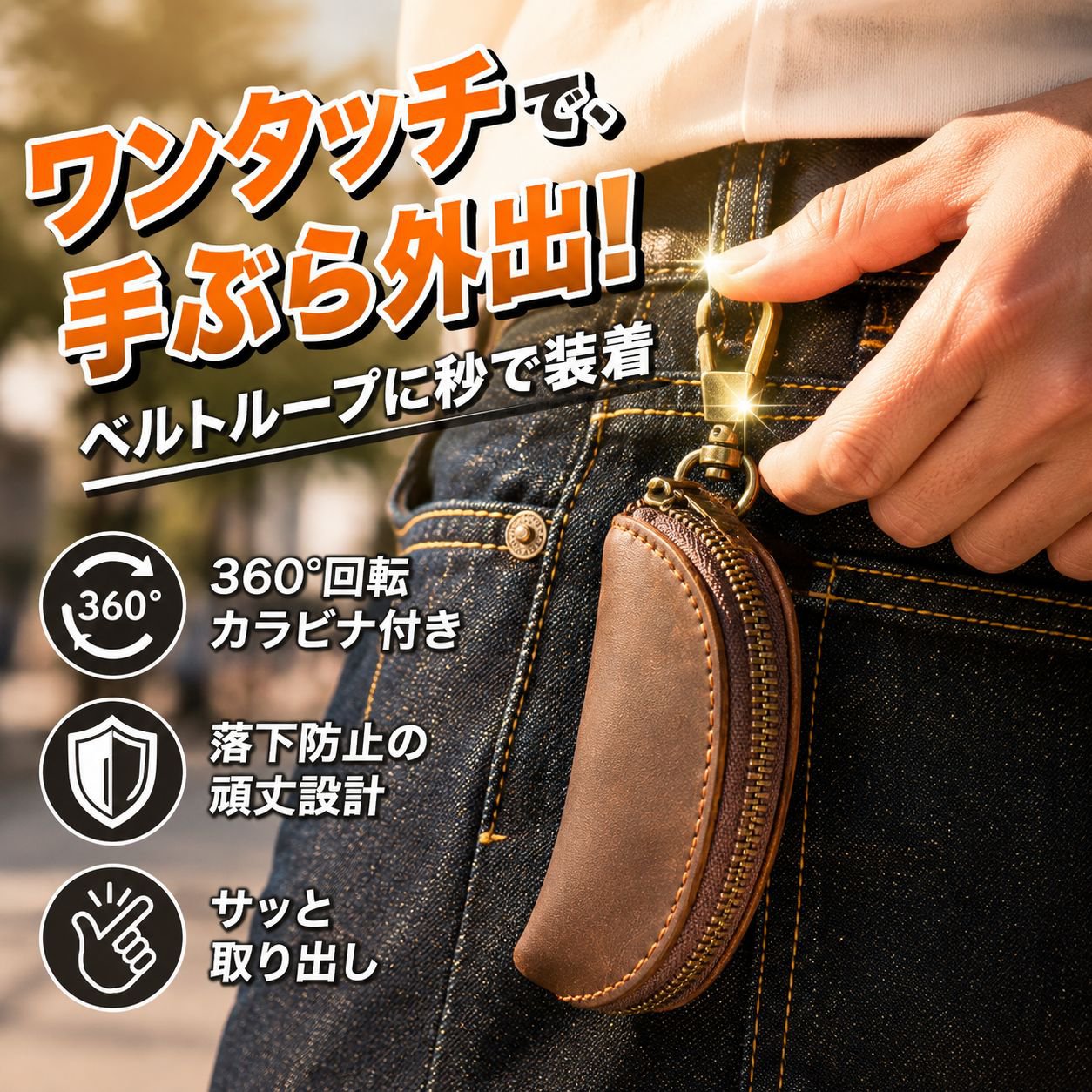 メンズ汎用キーケース レトロスタイル車用キー収納